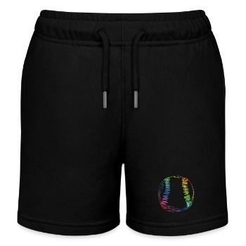 Baseball Skizze - Kinder Organic Joggingshorts Mini Bolter von Stanley/Stella - Schwarz - Vorne