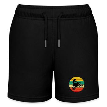 Chopper, Biker, Motorradfan - Kinder Organic Joggingshorts Mini Bolter von Stanley/Stella - Schwarz - Vorne