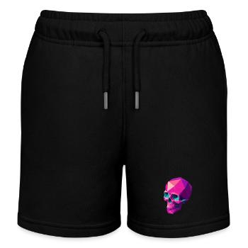 Crâne Géométrique - Short de jogging enfant bio Stanley/Stella - noir - Devant