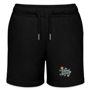 Ich liebe die 70er Jahre Vintage Design - Kinder Organic Joggingshorts Mini Bolter von Stanley/Stella - Schwarz - Vorne
