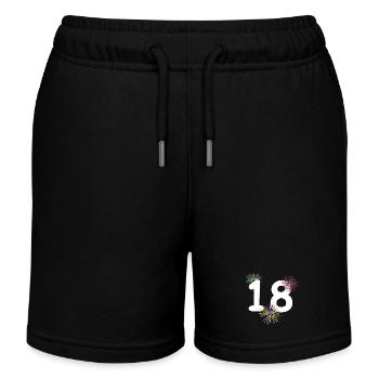 unisex, 18 feuerwerk bunt - Kinder Organic Joggingshorts Mini Bolter von Stanley/Stella - Schwarz - Vorne