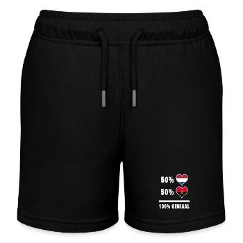 Angola et Pays-Bas 100% Genius Flag - Short de jogging enfant bio Stanley/Stella - noir - Devant
