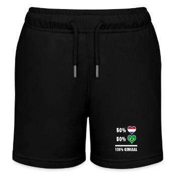 Brazil and the Netherlands 100% Genius Flag - Kids Organic Sweat Shorts by Stanley/Stella - black - Front