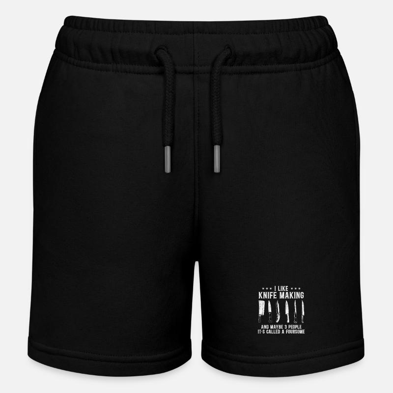 Fabrication de couteaux Conception de couteaux - Short de jogging enfant bio Stanley/Stella - noir
