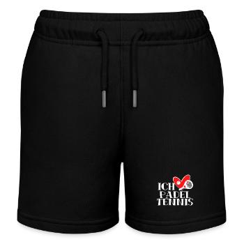 Ich Liebe Padel Statement Herz Sportart Spieler - Kinder Organic Joggingshorts Mini Bolter von Stanley/Stella - Schwarz - Vorne