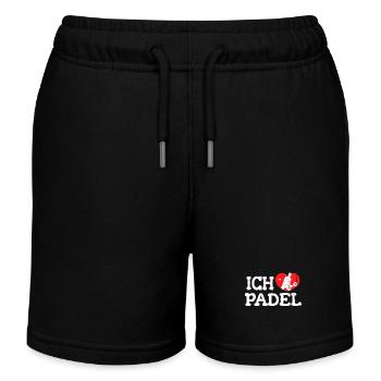 Ich Liebe Padel Herz Statement Schläger Tennis - Kinder Organic Joggingshorts Mini Bolter von Stanley/Stella - Schwarz - Vorne
