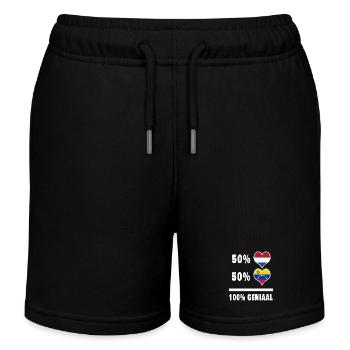 Venezuela und die Niederlande 100% Genius Flagge - Kinder Organic Joggingshorts Mini Bolter von Stanley/Stella - Schwarz - Vorne