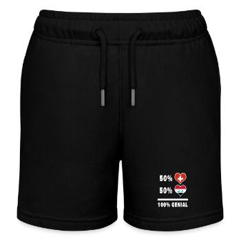 Irak et Suisse 100% Awesome Flag - Short de jogging enfant bio Stanley/Stella - noir - Devant