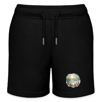 Strandtraum - Kinder Organic Joggingshorts Mini Bolter von Stanley/Stella - Schwarz - Vorne