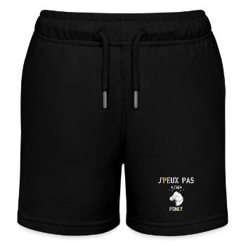 J Peux Pas J Ai Poney - Short de jogging enfant bio Stanley/Stella - noir - Devant