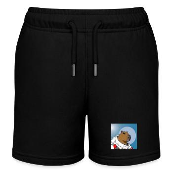 Capy-Astronaut - Kinder Organic Joggingshorts Mini Bolter von Stanley/Stella - Schwarz - Vorne