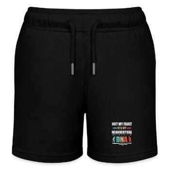 It's not my fault. Is my Neanderthal DNA - Kids Organic Sweat Shorts by Stanley/Stella - black - Front
