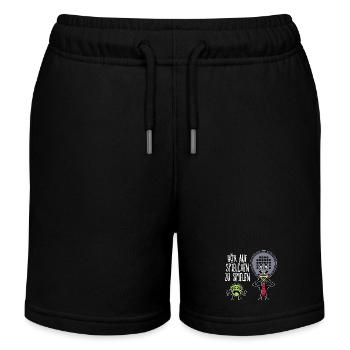 Trainer Padelteam Schläger Padel Statement Bälle - Kinder Organic Joggingshorts Mini Bolter von Stanley/Stella - Schwarz - Vorne