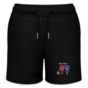 Padelteam Padel Spieler Ball Statement Racket - Kinder Organic Joggingshorts Mini Bolter von Stanley/Stella - Schwarz - Vorne