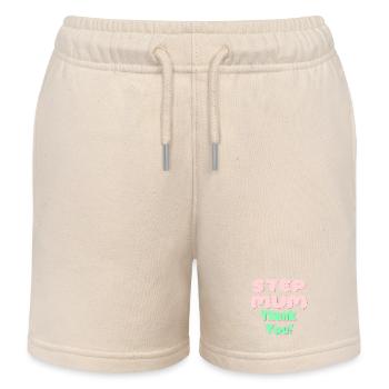 STEP MUM THANK YOU - MOTHER'S DAY - Kids Organic Sweat Shorts by Stanley/Stella - soft Ecru - Front