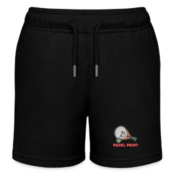 Schläger Bälle Statement Padel Spieler Sportart - Kinder Organic Joggingshorts Mini Bolter von Stanley/Stella - Schwarz - Vorne