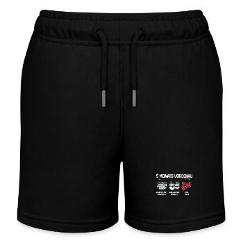 Elternschaft Statement Baby Geburt Schwanger Herz - Kinder Organic Joggingshorts Mini Bolter von Stanley/Stella - Schwarz - Vorne