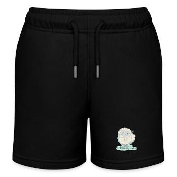 Lioba Seidenhuhn - Kinder Organic Joggingshorts Mini Bolter von Stanley/Stella - Schwarz - Vorne