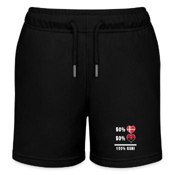 Angola et Danemark 100% drapeau de génie - Short de jogging enfant bio Stanley/Stella - noir - Devant