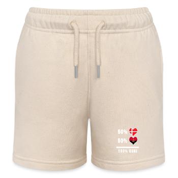 Angola and Denmark 100% genius flag - Kids Organic Sweat Shorts by Stanley/Stella - soft Ecru - Front