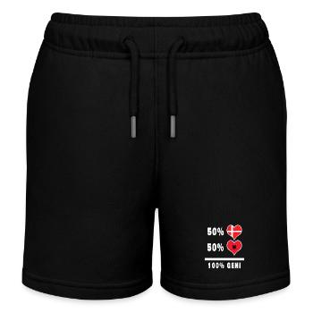 Albania and Denmark 100% genius flag - Kids Organic Sweat Shorts by Stanley/Stella - black - Front