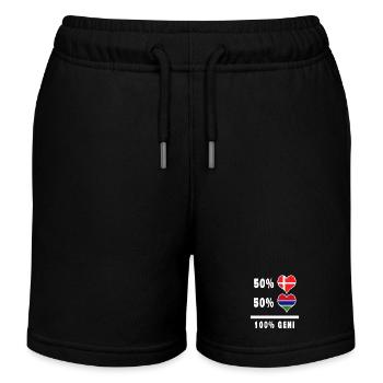 La Gambie et le Danemark 100% drapeau de génie - Short de jogging enfant bio Stanley/Stella - noir - Devant