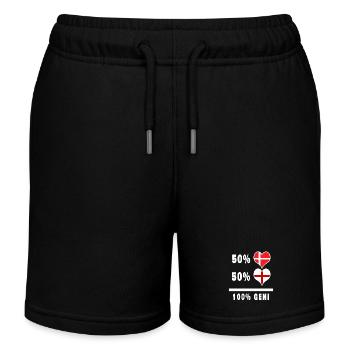 England and Denmark 100% genius flag - Kids Organic Sweat Shorts by Stanley/Stella - black - Front
