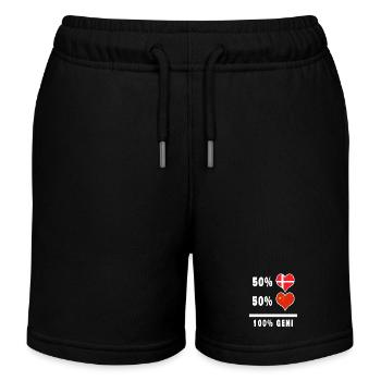 Chine et Danemark 100% drapeau de génie - Short de jogging enfant bio Stanley/Stella - noir - Devant