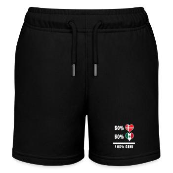 Mexiko und Dänemark 100% geniale Flagge - Kinder Organic Joggingshorts Mini Bolter von Stanley/Stella - Schwarz - Vorne
