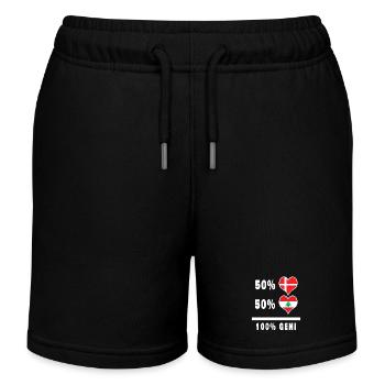 Liban et Danemark 100% drapeau de génie - Short de jogging enfant bio Stanley/Stella - noir - Devant