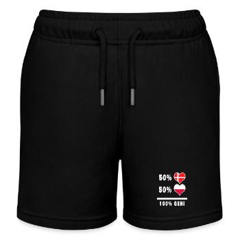 Polen und Dänemark 100% geniale Flagge - Kinder Organic Joggingshorts Mini Bolter von Stanley/Stella - Schwarz - Vorne