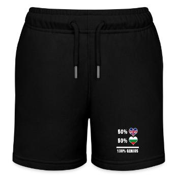 Bulgarien und Großbritannien 100% Genius Flagge - Kinder Organic Joggingshorts Mini Bolter von Stanley/Stella - Schwarz - Vorne