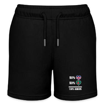 Bangladesch und Großbritannien 100% Genius Flagge - Kinder Organic Joggingshorts Mini Bolter von Stanley/Stella - Schwarz - Vorne