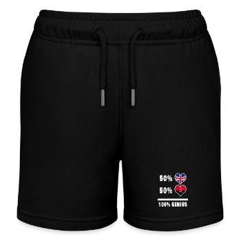 Angola et Grande-Bretagne 100% Genius Flag - Short de jogging enfant bio Stanley/Stella - noir - Devant