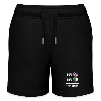 Algerien und Großbritannien 100% Genius Flagge - Kinder Organic Joggingshorts Mini Bolter von Stanley/Stella - Schwarz - Vorne