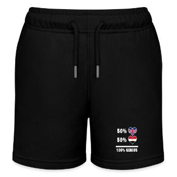 Ägypten und Großbritannien 100% Genius Flagge - Kinder Organic Joggingshorts Mini Bolter von Stanley/Stella - Schwarz - Vorne