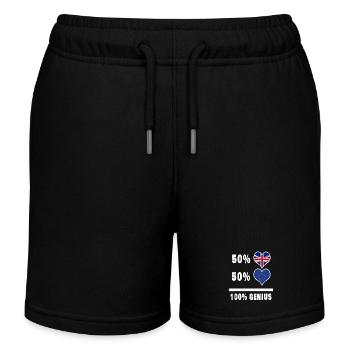 Europe et Grande-Bretagne 100% Genius Flag - Short de jogging enfant bio Stanley/Stella - noir - Devant