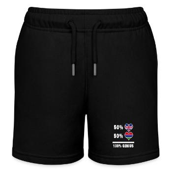 Gambie et Grande-Bretagne 100% Genius Flag - Short de jogging enfant bio Stanley/Stella - noir - Devant