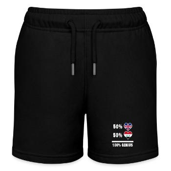 Irak et Grande-Bretagne 100% Genius Flag - Short de jogging enfant bio Stanley/Stella - noir - Devant