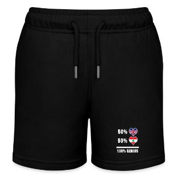 Liban et Grande-Bretagne 100% Genius Flag - Short de jogging enfant bio Stanley/Stella - noir - Devant
