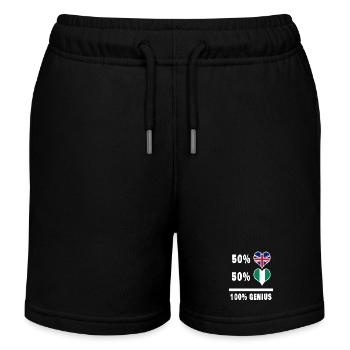 Nigeria und Großbritannien 100% Genius Flagge - Kinder Organic Joggingshorts Mini Bolter von Stanley/Stella - Schwarz - Vorne