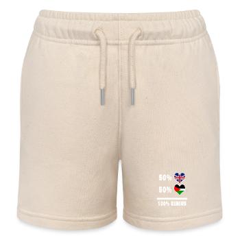 Palestine et Grande-Bretagne 100% Genius Flag - Short de jogging enfant bio Stanley/Stella - écru doux - Devant