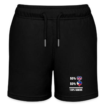 Philippinen und Großbritannien 100% Genius Flagge - Kinder Organic Joggingshorts Mini Bolter von Stanley/Stella - Schwarz - Vorne