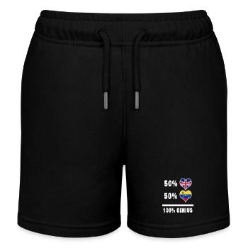 Venezuela und Großbritannien 100% Genius Flagge - Kinder Organic Joggingshorts Mini Bolter von Stanley/Stella - Schwarz - Vorne