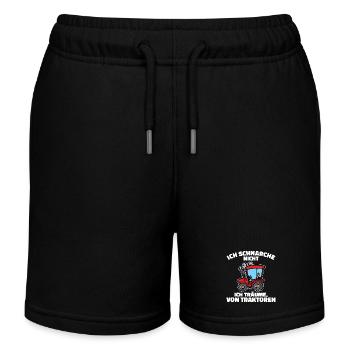 Biobauer Kraftfahrzeug Schlepper Traktor Statement - Kinder Organic Joggingshorts Mini Bolter von Stanley/Stella - Schwarz - Vorne