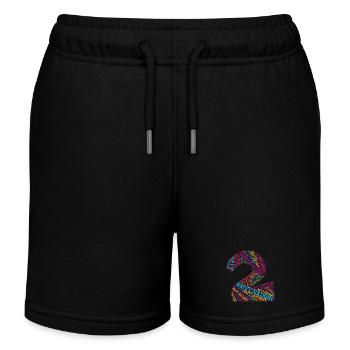Happy Birthday T-Shirt Two Years - Kids Organic Sweat Shorts by Stanley/Stella - black - Front
