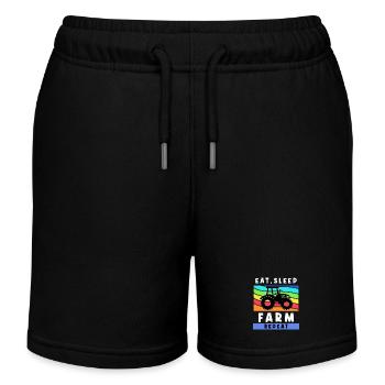 Landwirtschaft Feld Bauernhof Traktor Statement - Kinder Organic Joggingshorts Mini Bolter von Stanley/Stella - Schwarz - Vorne