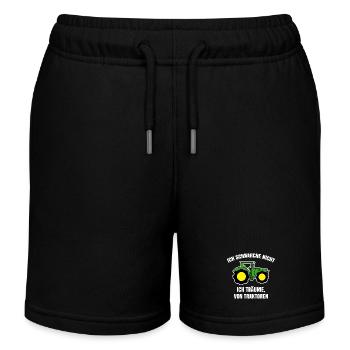 Landmaschinen Fahrzeug Statement Bauernhof Traktor - Kinder Organic Joggingshorts Mini Bolter von Stanley/Stella - Schwarz - Vorne
