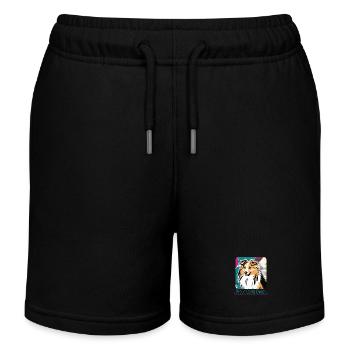 Stolzer Collie-Besitzer - Kinder Organic Joggingshorts Mini Bolter von Stanley/Stella - Schwarz - Vorne