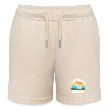Capybara Zootier Design - Kinder Organic Joggingshorts Mini Bolter von Stanley/Stella - Natur - Vorne